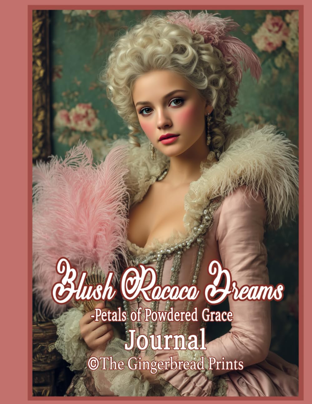 Blush Rococo Dreams--Petals of Powdered Grace Vintage Journal Book for Art/Junk Journal Scrapbooking