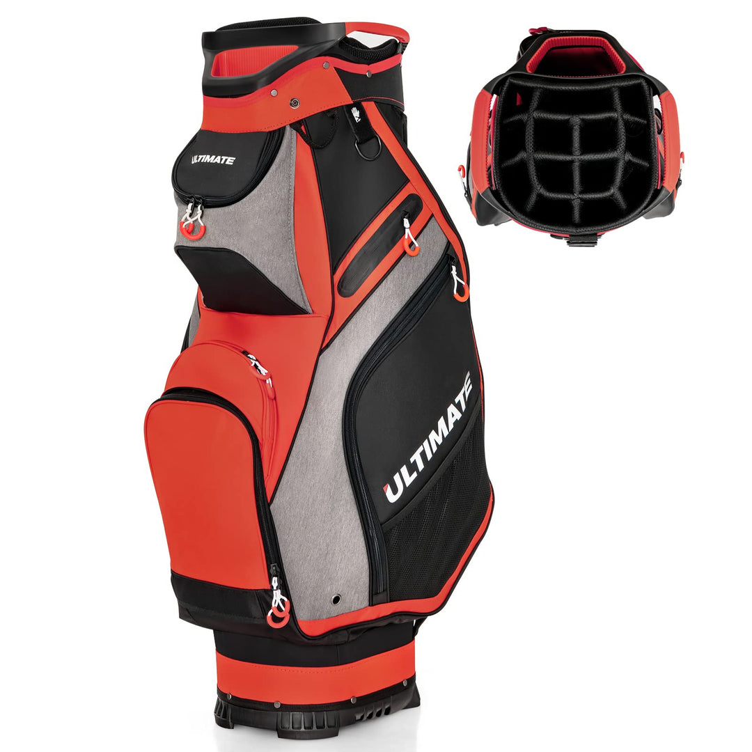 GOPLUS Golftasche mit 14 Trennwänden und 7 zusätzlichen Taschen, Golfreisetasche mit breite Basis, D