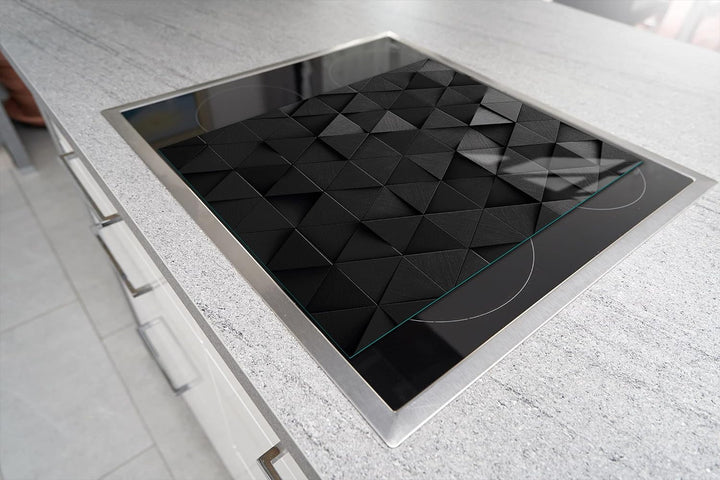 DarHaus Herdabdeckplatte einteilig 45x52 cm Ceranfeld Abdeckung Glas Spritzschutz Abdeckplatte Glasp