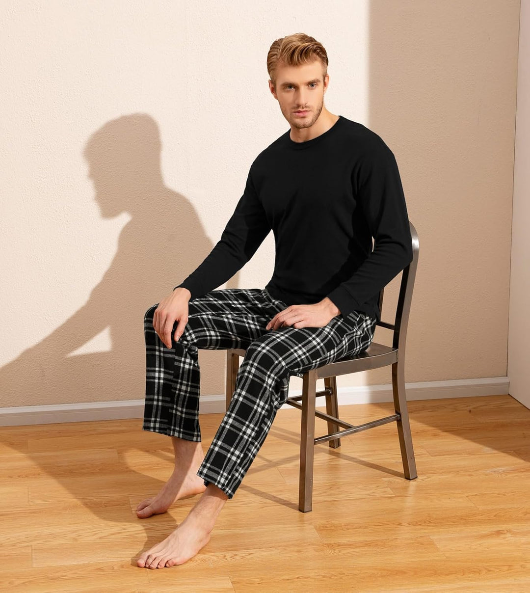 LAPASA Herren Pyjama-Set Schlafanzugset (Extra Warm Flecce Set M129, Wärmer Flanell Set M95, Warm Fl