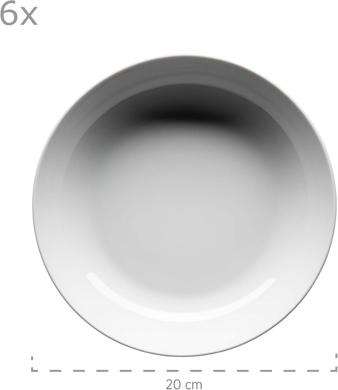 Mäser Barca Teller-Set für 6 Personen, 12-TLG. Tafelservice, Porzellan Tafelservice 12-tlg. 6 Pers.,