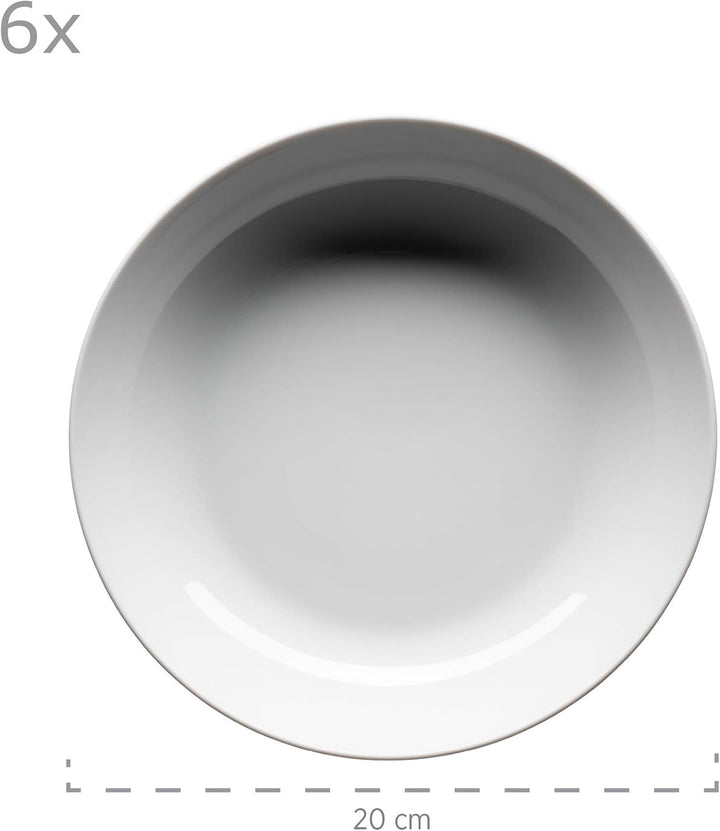 Mäser Barca Teller-Set für 6 Personen, 12-TLG. Tafelservice, Porzellan Tafelservice 12-tlg. 6 Pers.,