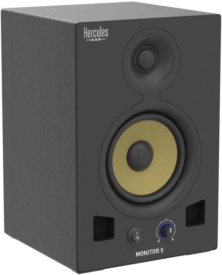 Hercules Monitor 5 - Paar aktive Bi-amplified Monitor Lautsprecher 2 x 80 Watt Monitor 5 Single, Mon