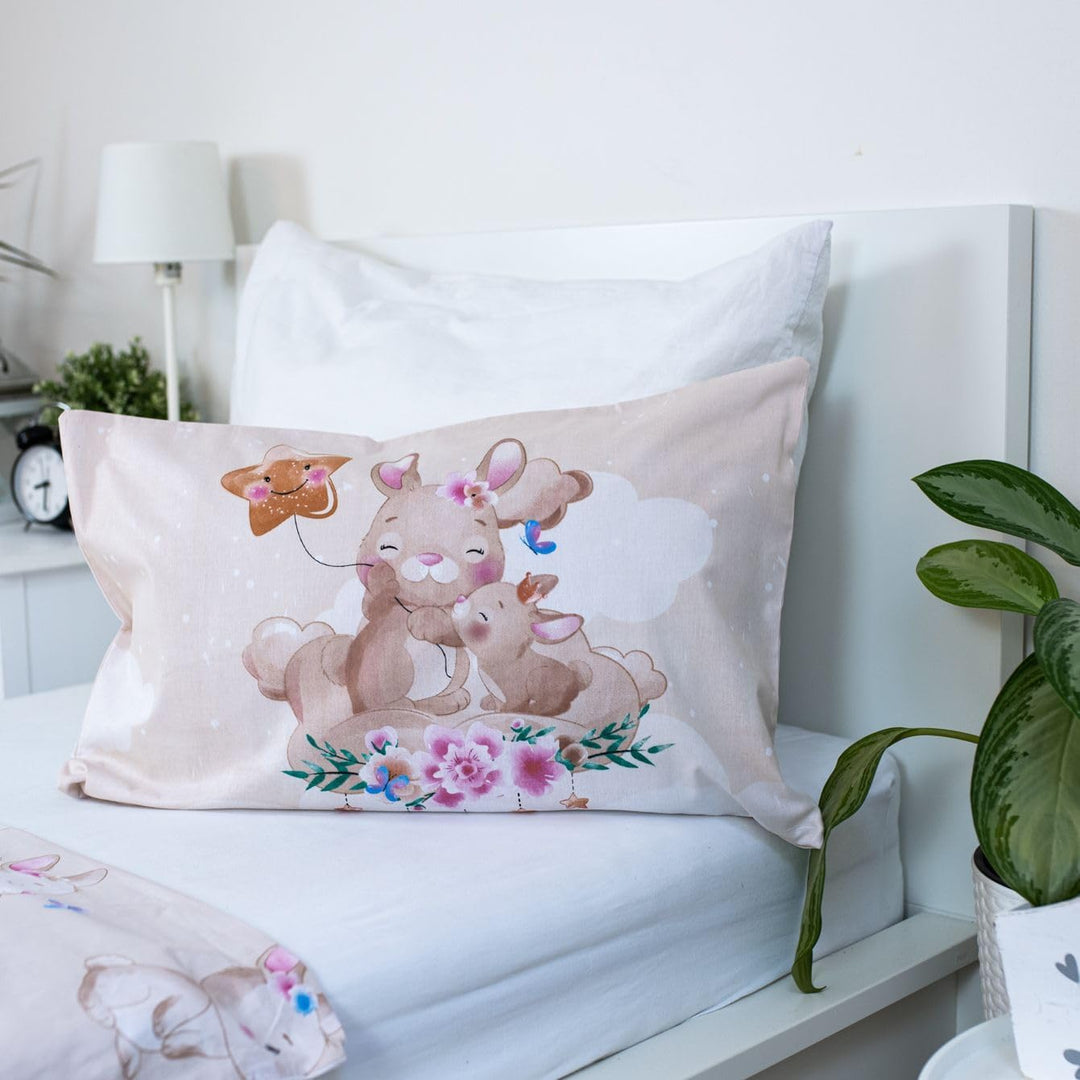 Jerry Fabrics Babybettwäsche Wendebettwäsche Set Bunny Star Baby 100x135 cm, 40x60 cm