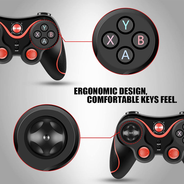 ciciglow Bluetooth Wireless Game Controller, Bluetooth Gamepad Controller Joystick für IOS/für Andro