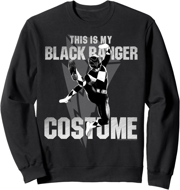 Power Rangers Black Ranger Halloween Costume Vintage Sweatshirt