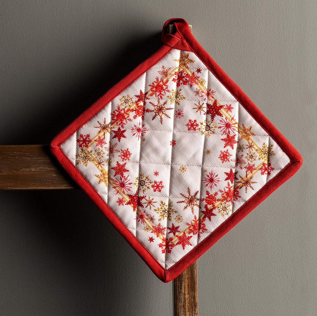 Maison d' Hermine Topflappen, 100% Baumwolle, 2er-Set (20cm x 20cm) Hotpads, hitzebeständig, mit Sch