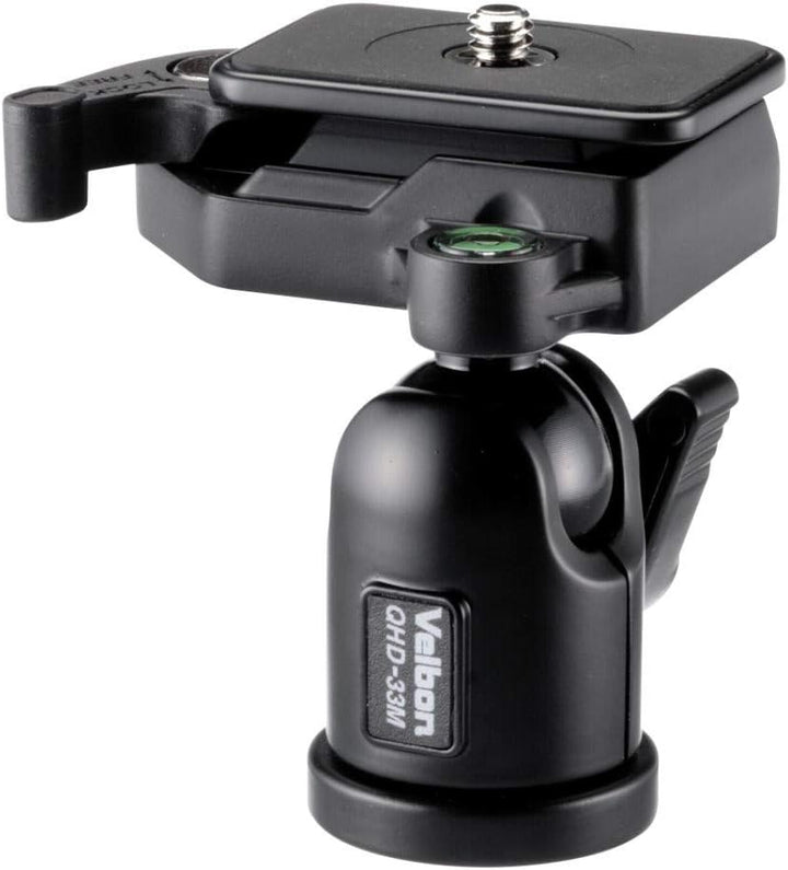 Velbon Sherpa 50 Aluminium-Stativ mit qhd-33 m Kugel- und Sockel-Kopf – Schwarz, 50