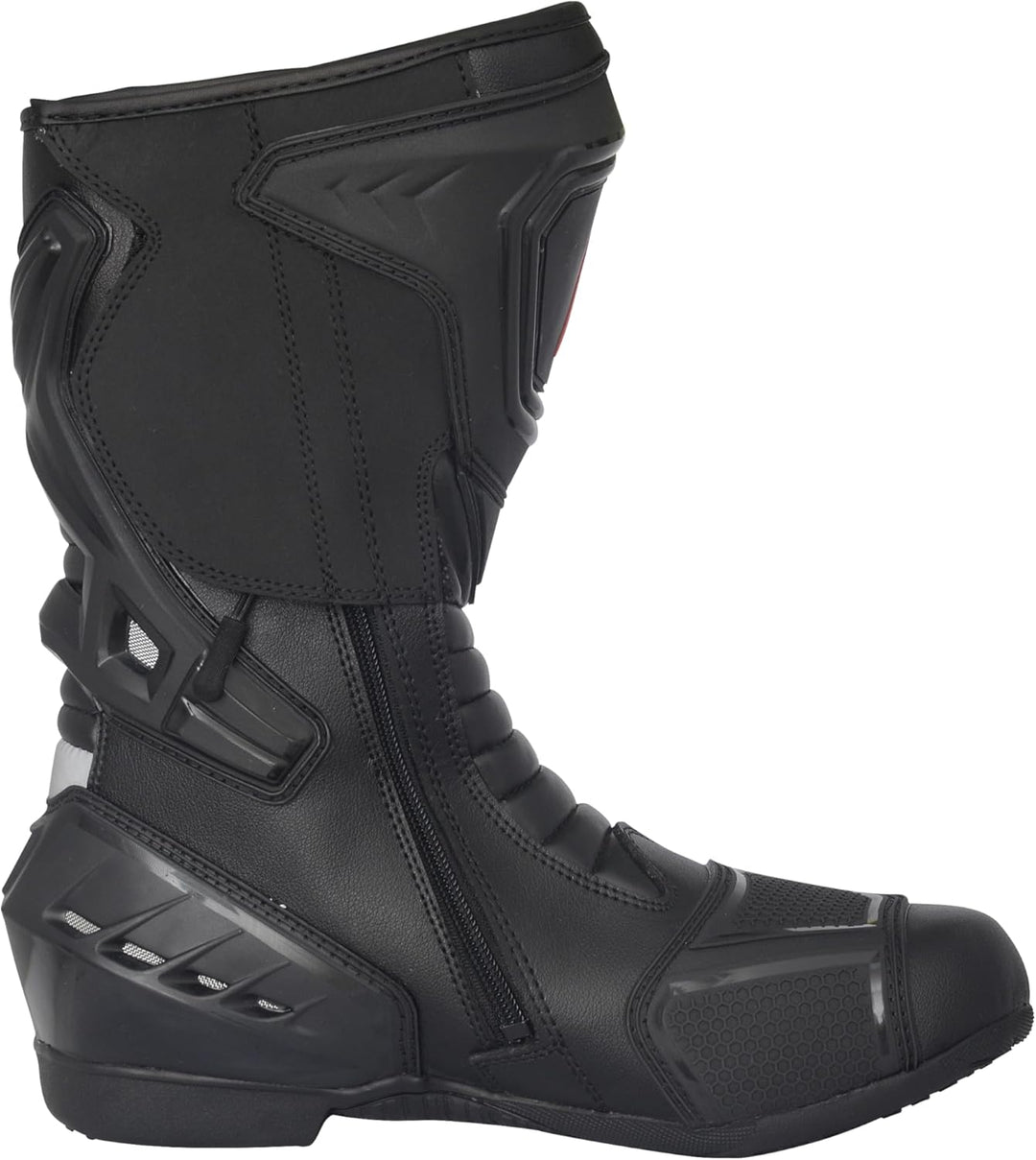 Bohmberg Pretorian Herren Motorradstiefel, ergonomisch, Motorradschuhe aus stabilem Leder mit aufges