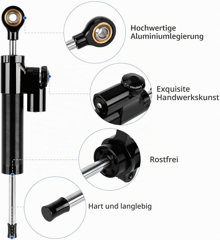 ulip Lenkungsdämpfer Set für Speedual Zero 10 x 10 Zoll Dämpfungslineal Stabilisator Zubehör Elektro