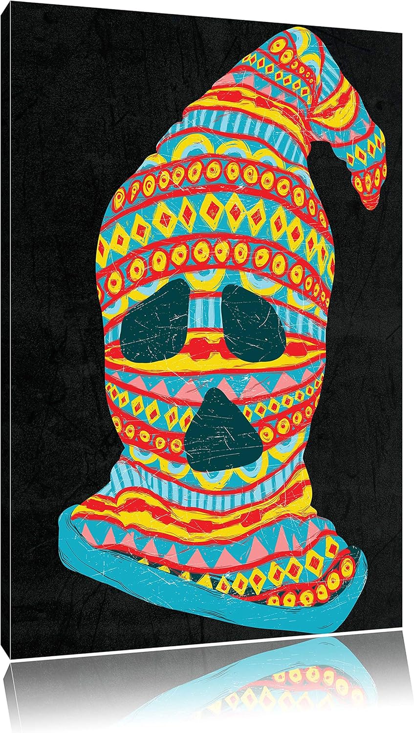Dark Ghost thief black Bild auf Leinwand, XXL riesige Bilder fertig gerahmt mit Keilrahmen, Kunstdru