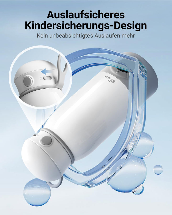 Bear Tragbarer Flaschenwärmer Baby für unterwegs, Schnell aufheizbarer elektrischer Milchwärmer ohne