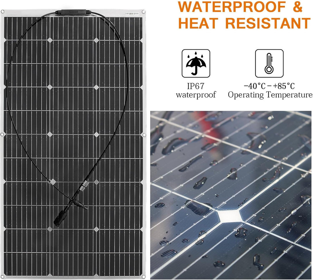 600 Watt Solarpanel Flexibel Kit 12V/24V Off-Grid System: 6 Stück 100W Monokristalline Solarmodule m