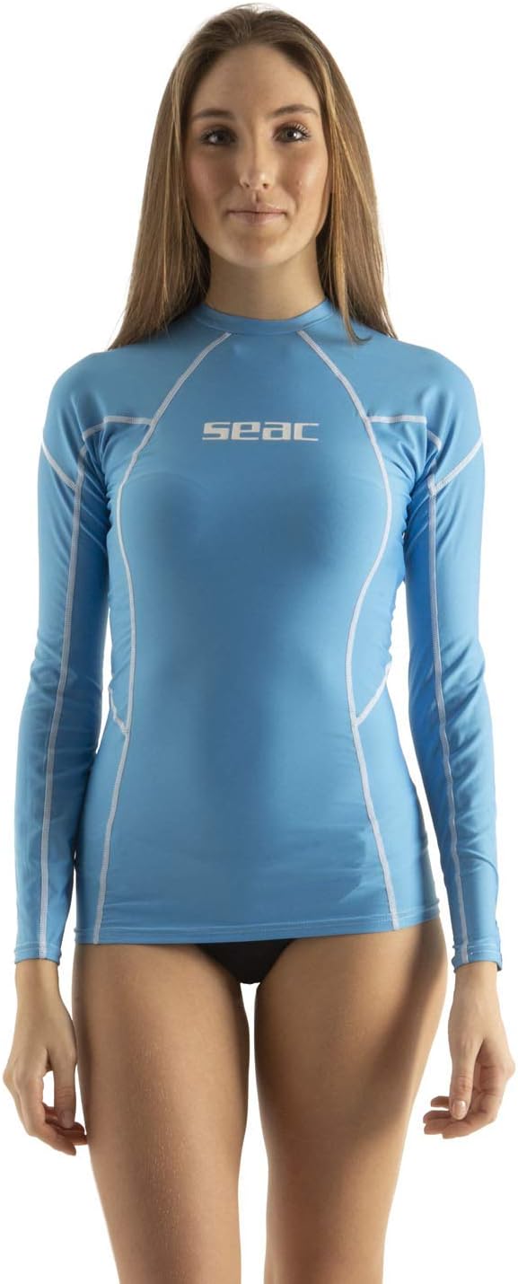 Seac RAA Long Evo Lady Rash Guard UV-Schutz-Shirt zum Schnorcheln und Schwimmen Langarm für Damen