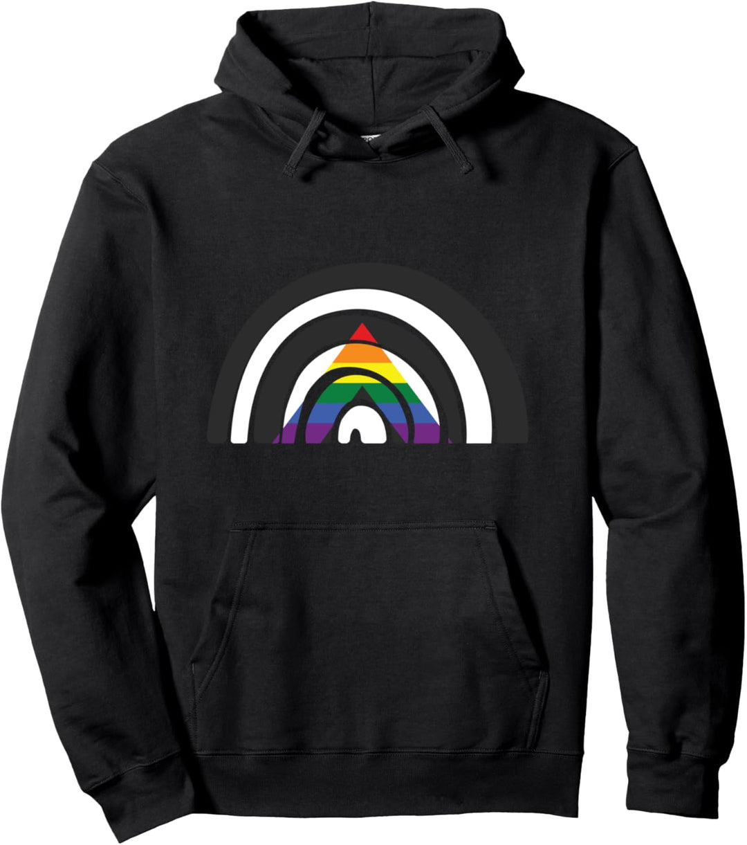 LGBTQ-Flagge mit geradem Verbündeten - LGBTQIA+ Regenbogen-gerader Verbündeter Pullover Hoodie