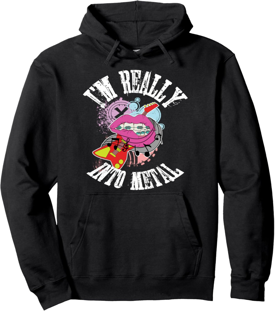 Dental Braces T-Shirt Funny I Love Metal Gift Rock and Roll Pullover Hoodie