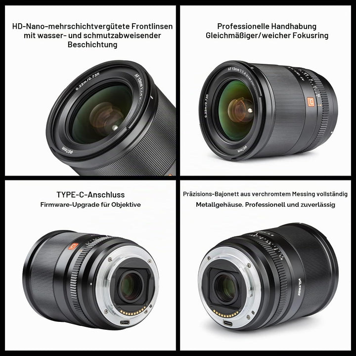 VILTROX 13mm F1.4 Wide Angle Aps-C Autofokus Objektive für Sony E Mount Kamera Objektive Camera Lens