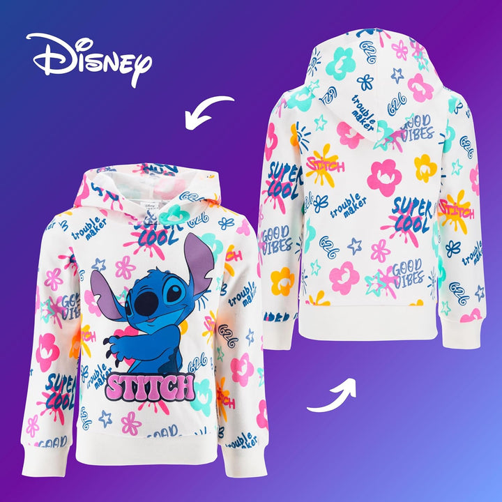 Disney Stitch Mädchen Kapuzenpullover, Design Weiches Textil Sweatshirt, Pullover für Mädchen, Gröss