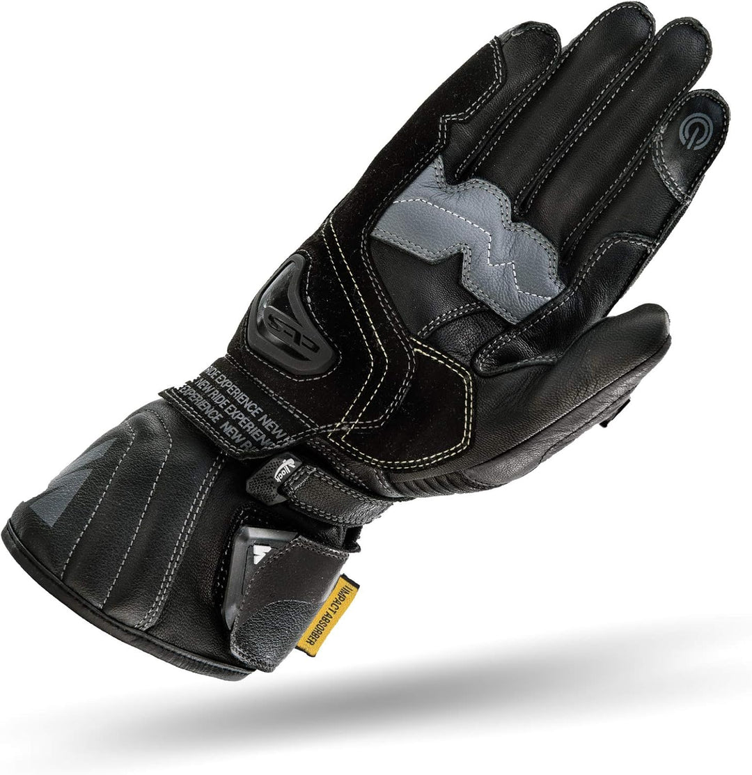 SHIMA STR-2 Motorradhandschuhe Herren - Touchscreen, Sommer, Sport Leder Handschuhe mit Carbon Knöch