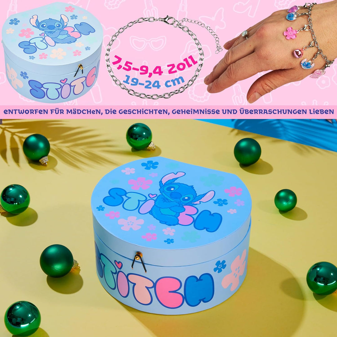 Get Trend Disney Stitch Schmuck Adventskalender 2025 Kinder Weihnachtskalender mit DIY Charm Armband
