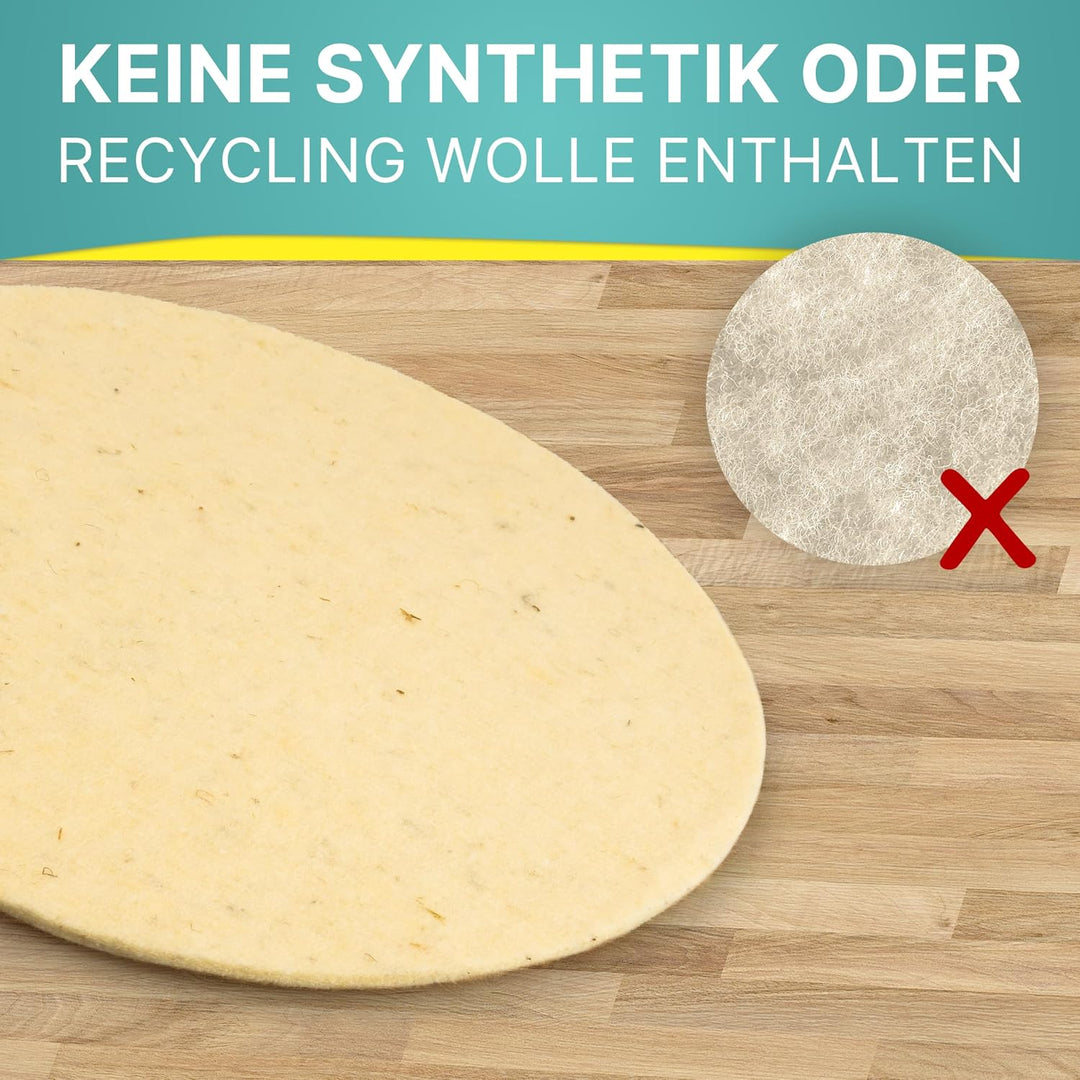 HPS® Sparset - 10-Stück- Wollpads -Parkett nachölen - Polierpad Ø30cm - Polierbad für geöltes, versi