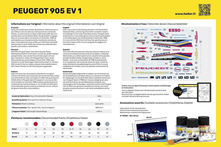 Heller 80718 Modellbausatz Peugeot 905 EV 1