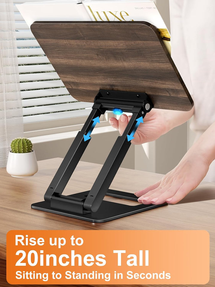 Tounee Buchständer, Teleskop-Buchhalterständer, höhenverstellbar, ausziehbares Design, ergonomischer
