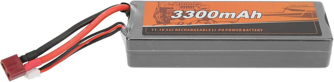 DEWIN RC Lipo Akku 11.1V 35C 3300mAH Lithium Polymer Akku mit T Buchse für ZD Racing 1/10 1/12 1/8 R