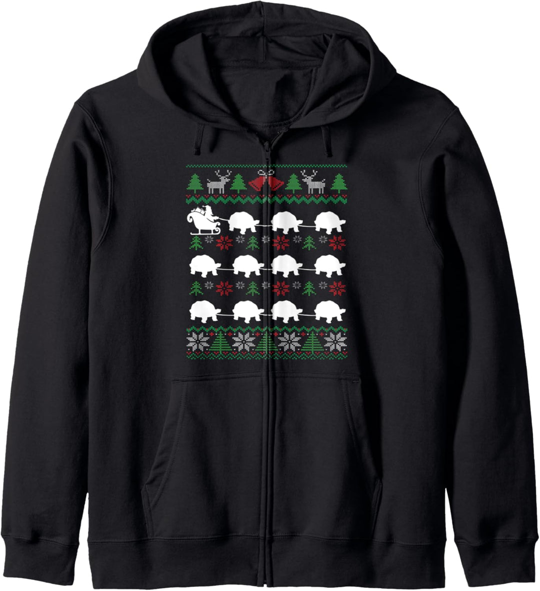 Schildkröten ziehen den Weihnachtsmann Turtles Christmas Kapuzenjacke