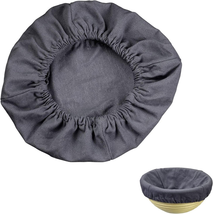 Westmark Bezug für Gärkörbchen, Für runde Körbchen, Ø: 20,5 cm, Baumwolle, Anthrazit, 3209226A Ø 20,