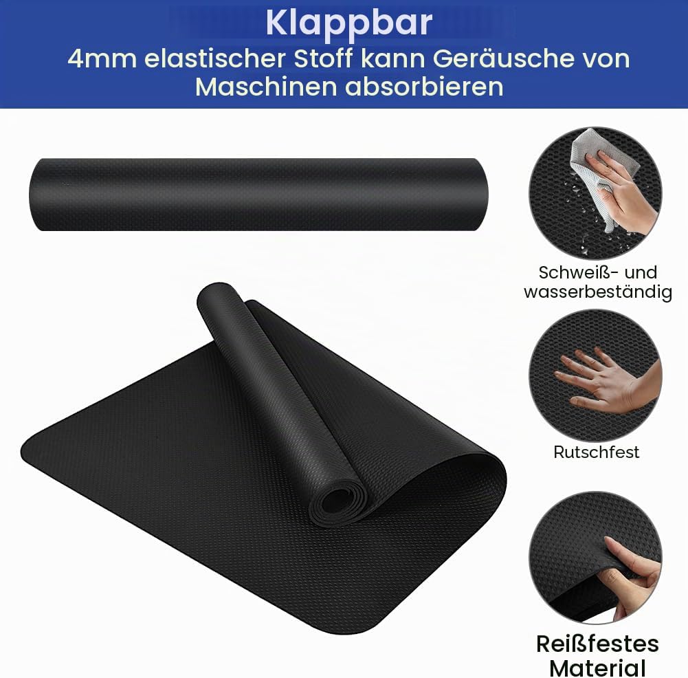 DiULi Yogamatte, Bodenschutzmatte Fitnessgerät Fitnessmatte mit Tragegurt und Tasche, für Pilates, W