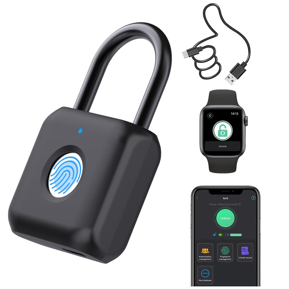 Fingerabdruck Vorhängeschloss Bluetooth Vorhängeschloss eLinkSmart Vorhängeschloss mit Fingerabdruck
