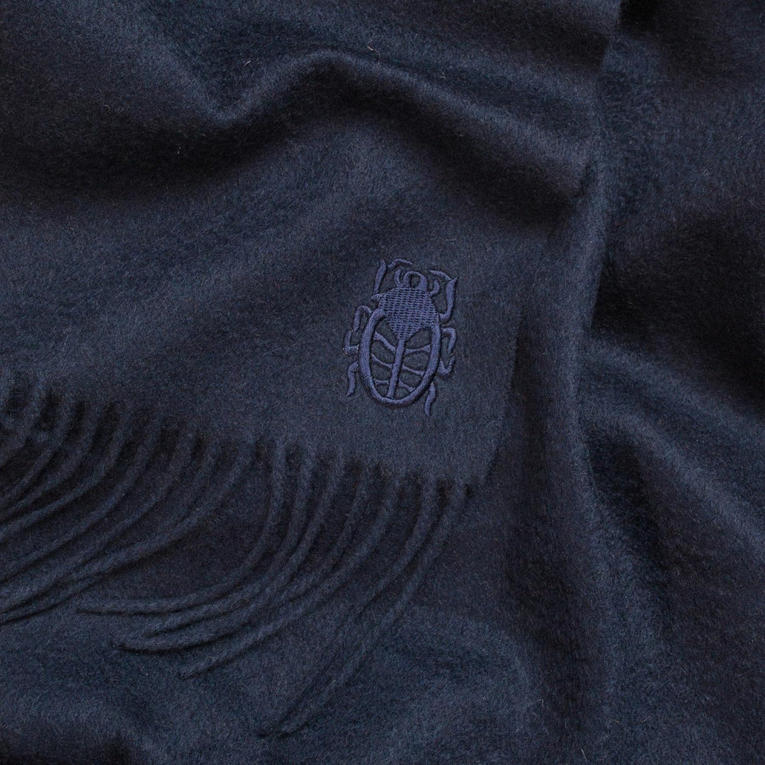 'zoeppritz since 1828' Cashmere Decke aus 100% Kaschmir - unifarben mit Fransen - 130x180 cm - 590 N