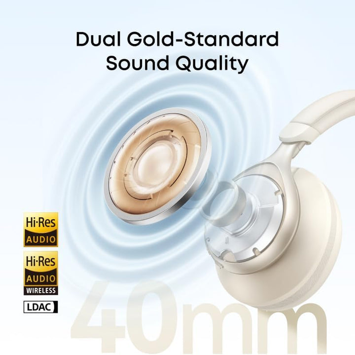 soundcore by Anker, Space One Kabellose Kopfhörer, Adaptives aktives Noise Cancelling, 2X stärkere S