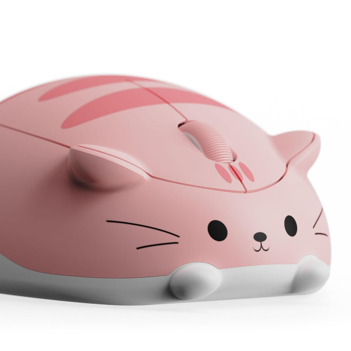 Akko Niedliche kabellose Maus mit Katzenmotiv, rosa Maus, Tri-Mode-Mäuse Bluetooth 3.0/5.0/2.4G USB-