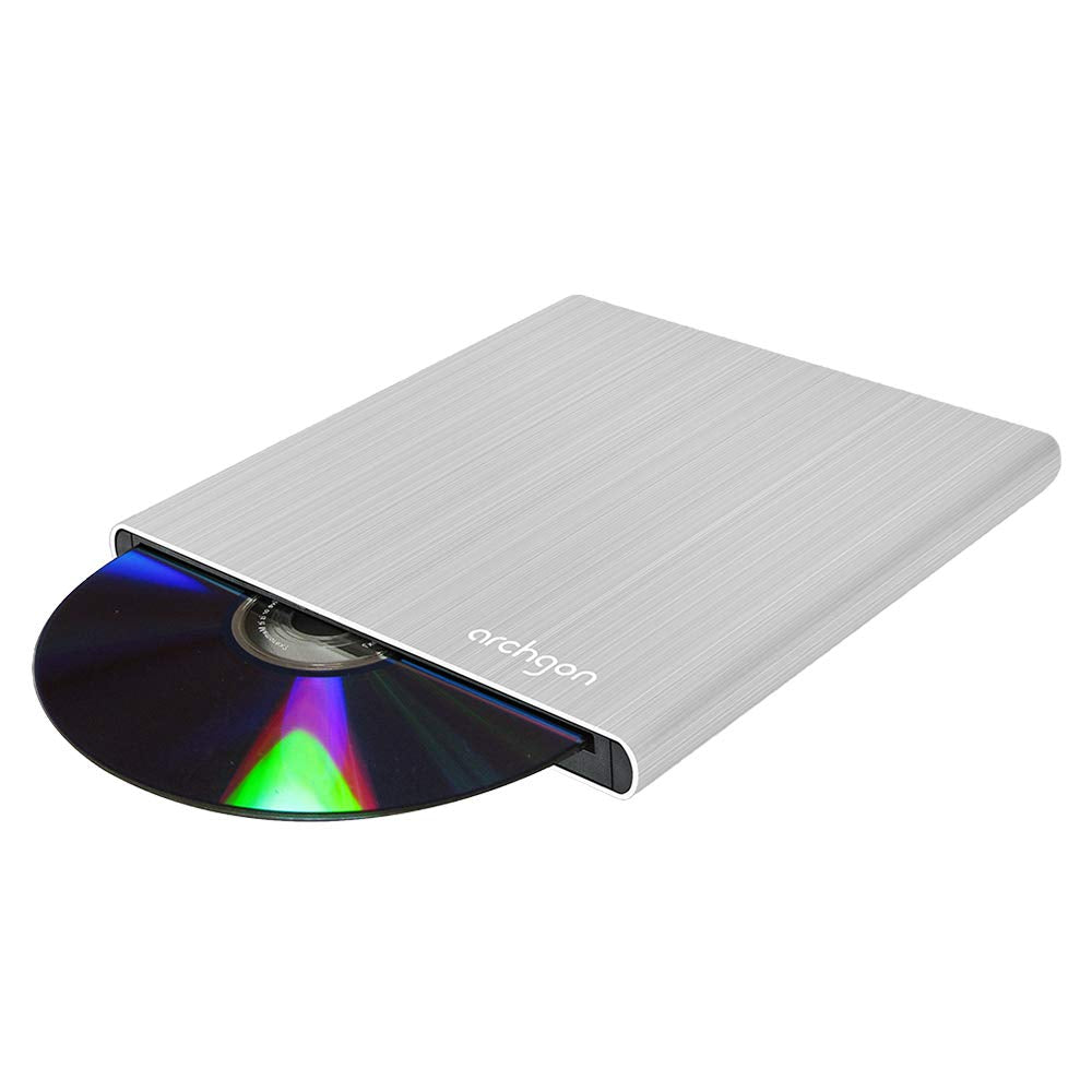Archgon, Externer DVD Brenner Player G, PC, Mac, USB 3.0 USB-C, M-Disk, Slot Load Disc Drive, Alu, S