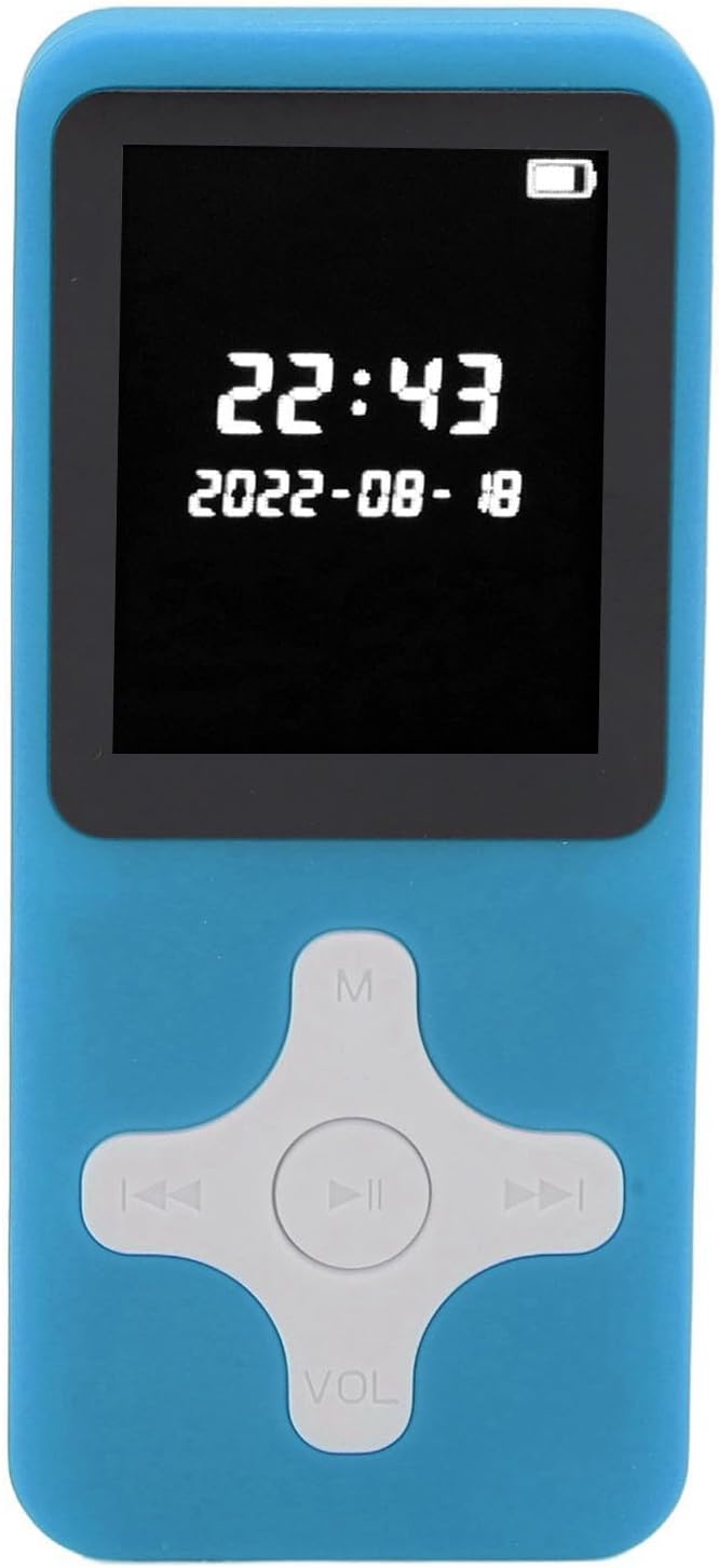MP3-Player, Bluetooth 5.0 1,77 Zoll LCD-Musik-Player mit FM-Radio-Recorder, Wecker, Elektronischem B