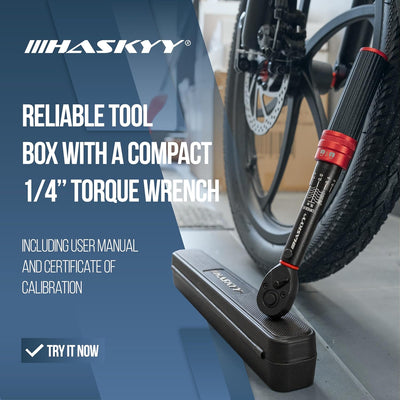 HASKYY Drehmomentschlüssel 1/4" 1-10Nm Fahrrad Motor Industrie Micro Drehmoment Ratsche Knarre Schlü