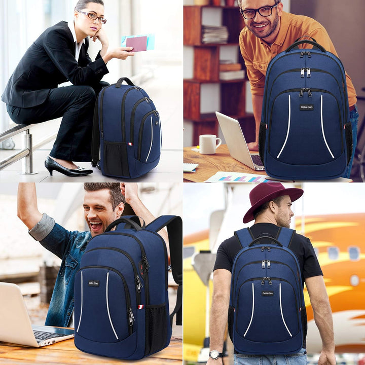 Della Gao Laptop Rucksack Herren, 17 Zoll Arbeit Business Rucksack Wasserdicht Rucksack Schule Tasch
