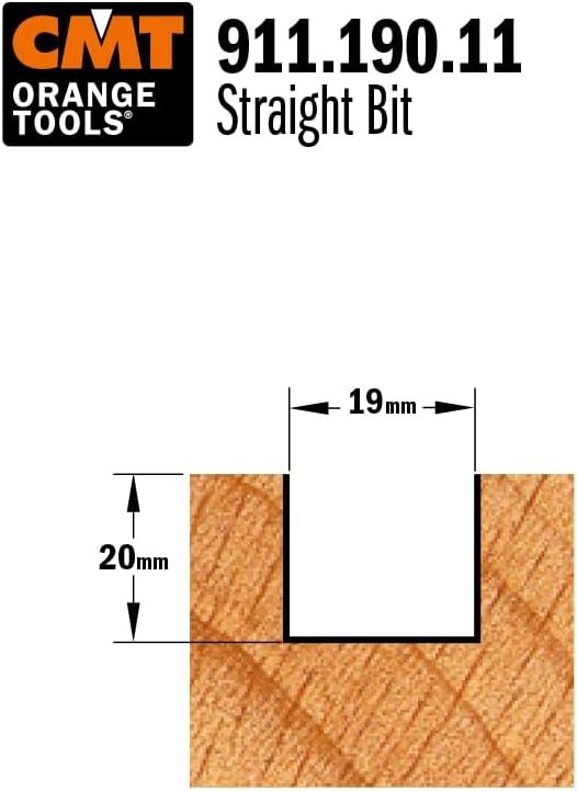 CMT Orange Tools 911.190.11 – Fräser Gerade HM S 8 D 19 x 20