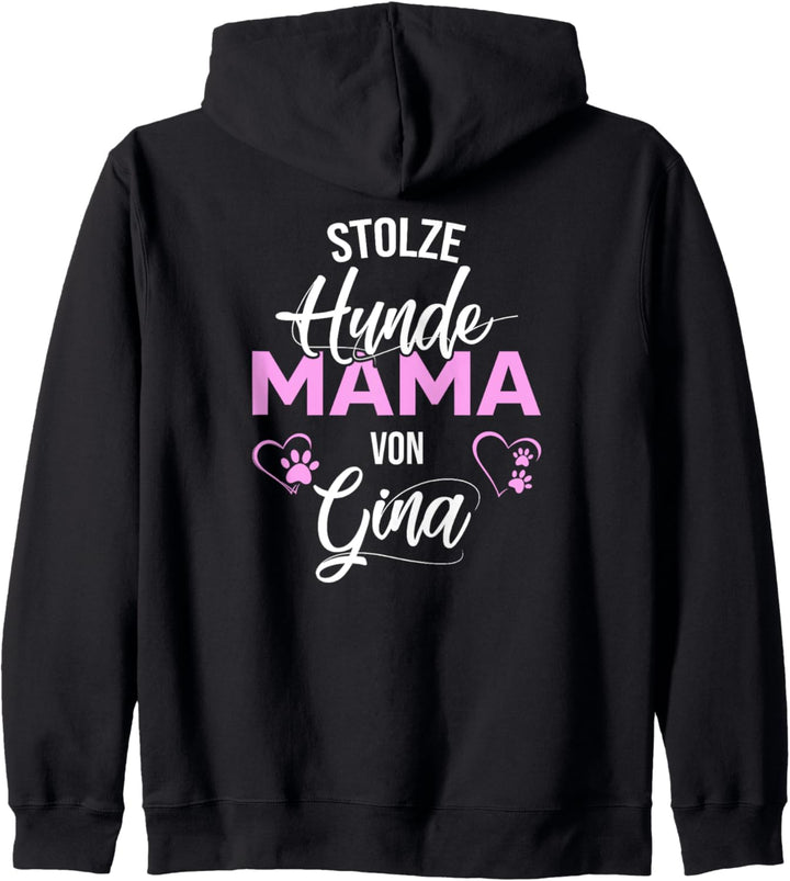 Stolze Hundemama von Gina Hund Frauchen Kapuzenjacke