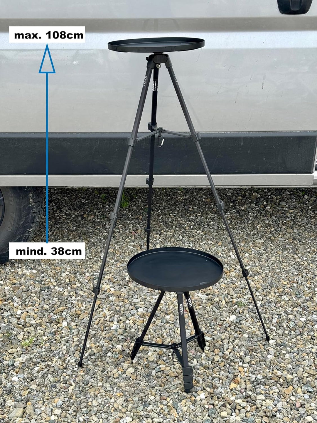 STYYL Tutty-TablettY - der magnetische Beistelltisch Camping Kleiner Tisch Tablett Metall Magnet