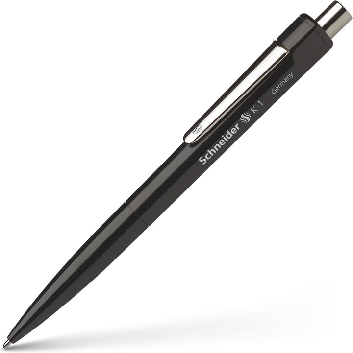 Schneider 3151 K 1 Druckkugelschreiber (M, dokumentenecht) 20er Packung, schwarz, schwarz