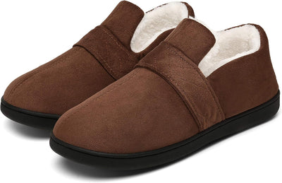 Mishansha Herren Winter Warme Hausschuhe Memory Foam Plüsch Pantoffeln,Gr.39-48, Gebrannte Umbra 44
