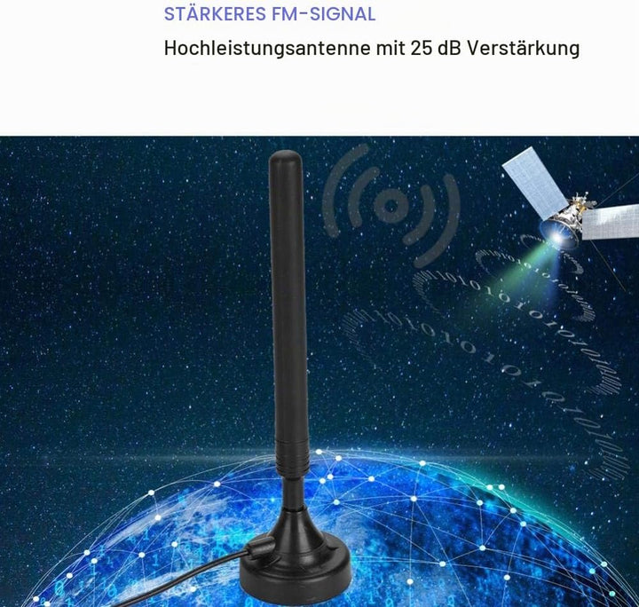 UKW-Radioantenne mit hoher Verstärkung für Haushalt 25dB Hohe Empfindlichkeit USB-FM-Antenne für nie
