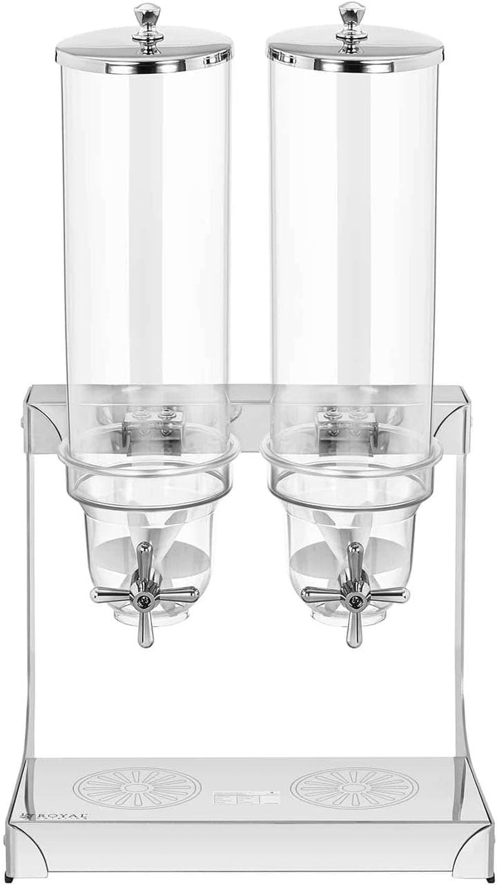 Royal Catering RCCS-3.5LSS2 Müslispender 2 x 3,5 L 2 Behälter Cerealienspender Cornflakes Spender Mü
