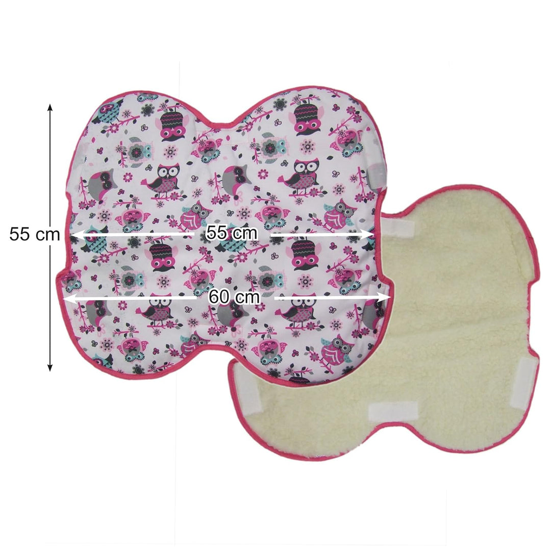 BAMBINIWELT KOMBI-ANGEBOT Muff + Winterfusssack 108cm - aus Lammwolle für Kinderwagen, Buggy, Radanh