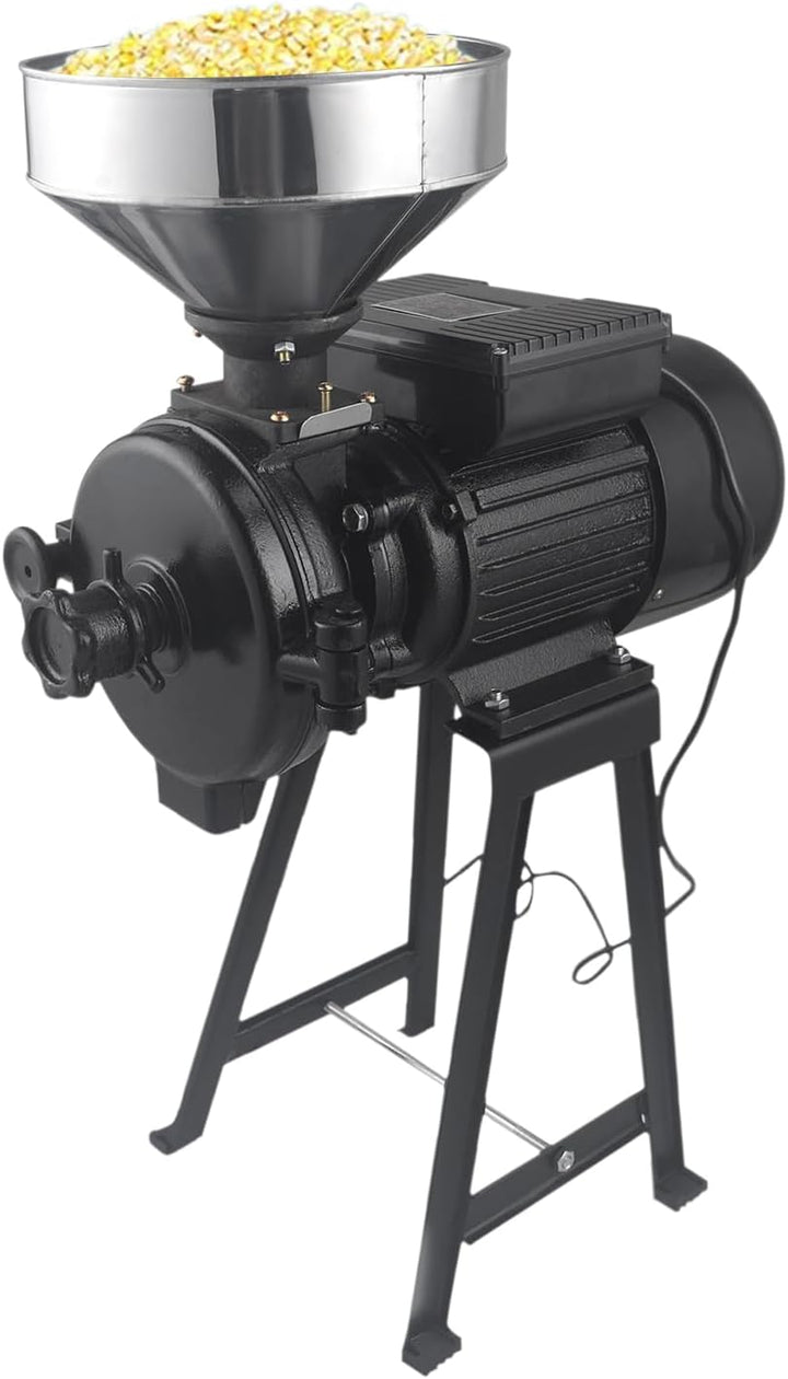 2200W Getreidemühle Elektrisch Getreidemühle Korn Schleifmaschine Dry Kornmühle mit Trichter Mehlfut