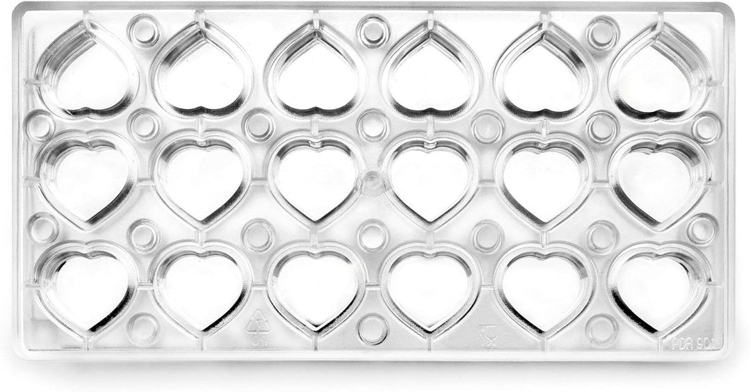 Ibili 799302 Corazon Backform Praline magnetisch Polycarbonat klar 30 x 14 x 2 cm Magnet Herz, Magne