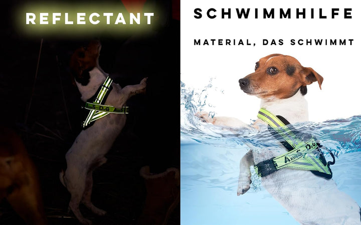 Hundegeschirr mit 3 Metallösen zur Befestigung Ihrer Brust oder Ihres Brustgurts, um Ihren Hals Nich
